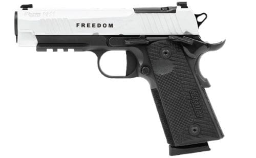 SIG 1911 X 45ACP 4.25" FREEDOM - SERIES (2)8RD G10 WHITE/BLACK
