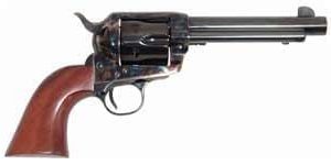 CIMARRON FRONTIER 38SPL/357MAG - PW FS 5.5" CC/BLUED WALNUT