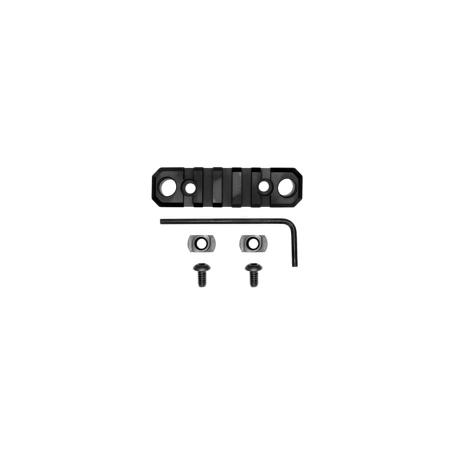 GROVTEC RAIL PUSH BUTTON BASE - M-LOK 3.1" 5 SLOT ALUM BLACK - Image 2