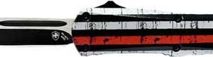 TEMPLAR KNIFE LARGE OTF BACK - THE RED 3.5" BLK DROP POINT