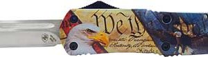 TEMPLAR KNIFE LARGE OTF EAGLE - 3.5" SILVER DROP POINT