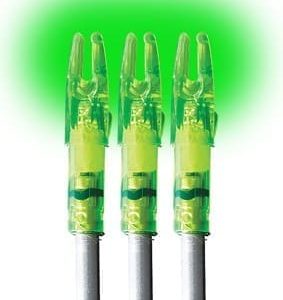 LUMENOK LIGHTED NOCK - GT-SERIES GREEN 3PK