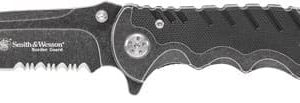 S&W KNIFE BORDER GUARD 3.5" - BLADE W/STRAP CUTTER/GLS BREKR
