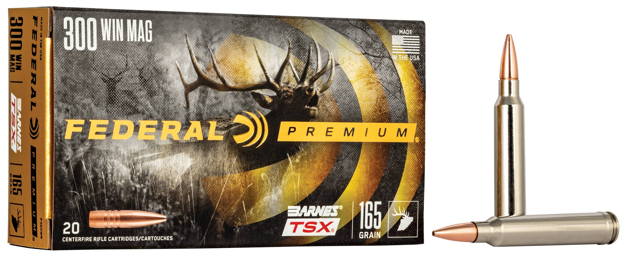 Federal 300 Win Mag Ammunition P300WR 165 Grain Barnes Triple-Shock X Hollow Point 20 Rounds