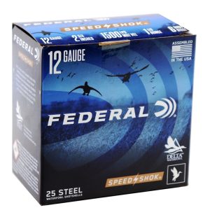 Federal 12 Gauge Ammunition Speed Shok Waterfowl WF1456 #6 Steel Shot 2-3/4" 1-1/8oz 1500fps 25 Rounds