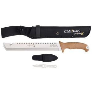 CAMILLUS CARNIVORE X MACHETE - 12" BLADE STAINLESS W/ KNIFE