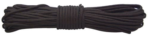 RED ROCK 550 PARACHUTE CORD - 100 FEET BLACK