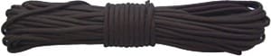 RED ROCK 550 PARACHUTE CORD - 50 FEET BLACK