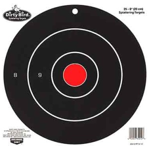 B/C TARGET DIRTY BIRD 8" - BULL'S-EYE 25 TARGETS