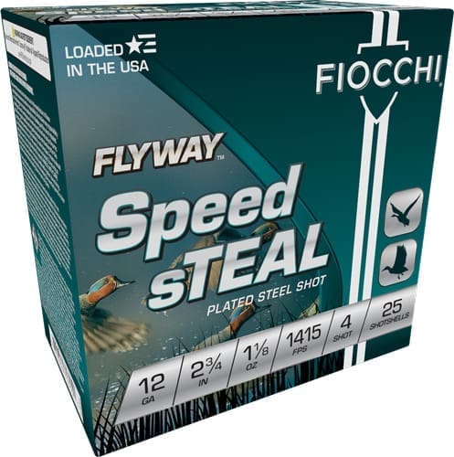 FIOCCHI FLYWAY 12GA 2.75" - 1-1/8OZ #4 1415FPS 25RD 10BX/C