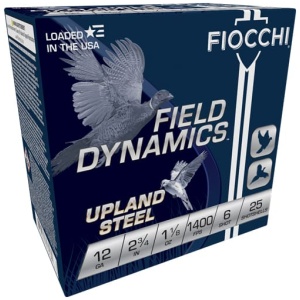 FIOCCHI STEEL 12GA 2.75" - 1-1/8OZ #6 25RD 10BX/CS