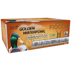 FIOCCHI GOLDEN BISMUTH 28GA - 3" 15/16OZ #4 10RD 10BX/CS