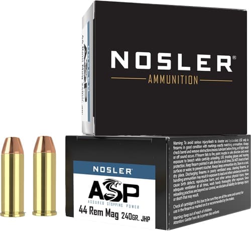 NOSLER 44 MAG 240GR ASP JHP - 20RD 10BX/CS