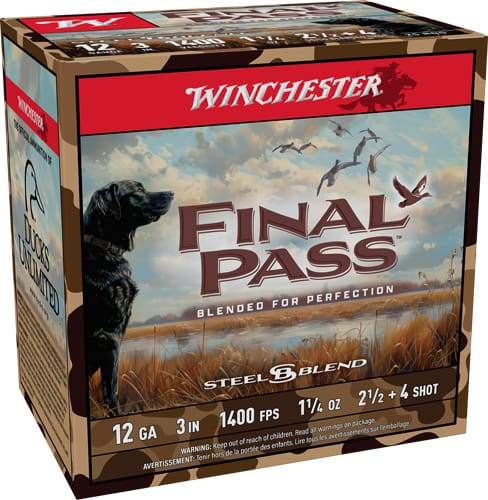 WINCHESTER FINAL PASS 12GA 3" - 1-1/4OZ #2.5 & #4 25RD 10BX/CS