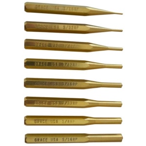 GRACE USA PUNCH SET - ROLL PIN PUNCH SET OF 8 BRASS