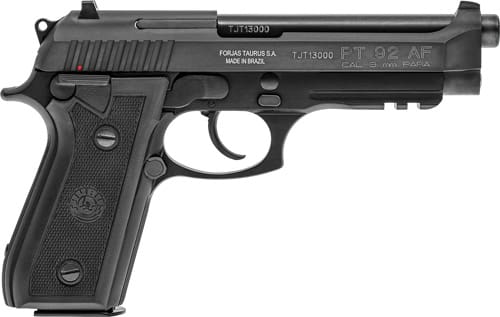 TAURUS 92 9MM 5" FS 17-SHOT - BLUED CHECKERED RUBBER