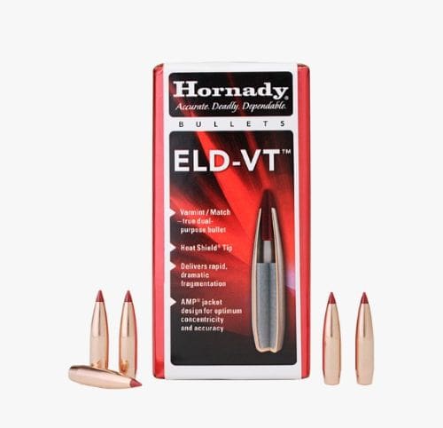 HORNADY BULLETS 22 CAL .224 - 69GR. ELD-VT 100CT 25BX/CS