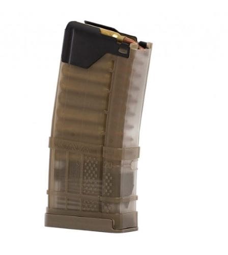 LANCER MAGAZINE L5AWM AR-15 - 5.56X45 20RD TRANS DARK EARTH
