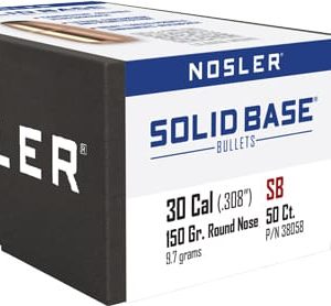 NOSLER BULLETS 30 CAL .284 - 150GR SOLID BASE RN 50CT