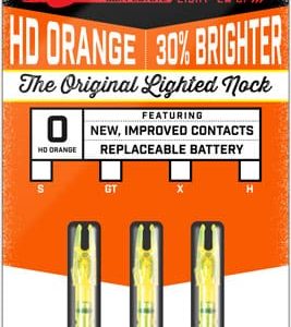 LUMENOK LIGHTED NOCK - GT-SERIES HD ORANGE 3PK