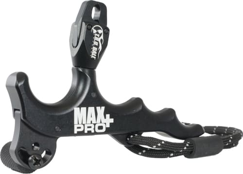 T.R.U. BALL RELEASE MAX PRO+ - HAND HELD 4-FINGER THUMB BLACK
