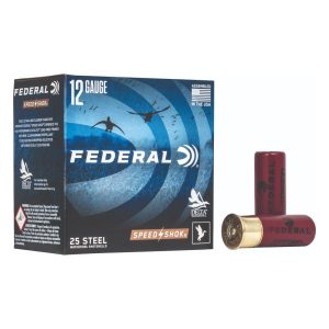 Federal 12 Gauge Ammunition Speed Shok Waterfowl WF1453 2-3/4″ #3 Steel Shot 1-1/8oz 1500fps 25 Rounds