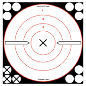 B/C TARGET SHOOT-N-C 8" WHITE/ - BLACK X-BULL'S-EYE 6 TARGETS