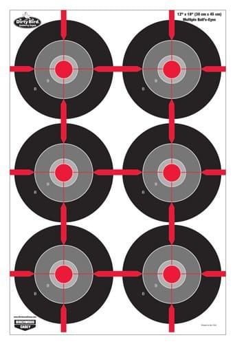 B/C TARGET DIRTY BIRD 12"X18" - MULTIPLE BULL'S-EYE 8 TARGETS