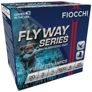 FIOCCHI FLYWAY 20GA 3" 7/8OZ - #4 1500FPS 25RD 10BX/CS