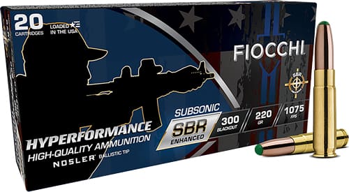FIOCCHI 300 AAC SBR ENHANCED - 220GR BT 20RD 10BX/CS