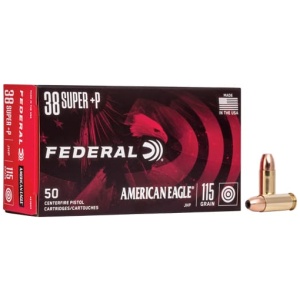 FEDERAL AE 38 SUPER +P 115GR - JHP 50RD 20BX/CS