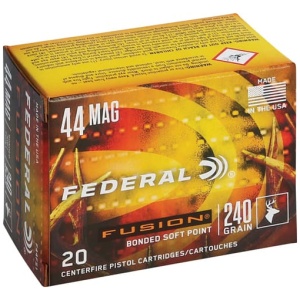 FEDERAL FUSION 44 REM MAG - 240GR FUSION 20RD 10BX/CS