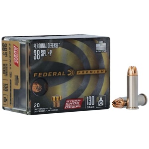 FEDERAL 38 SPECIAL+P 130GR - HYDRA-SHOK JHP 20RD 10BX/CS