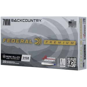 FEDERAL 7MM BC 170GR TERMINAL - ASCENT 20RD 10BX/CS