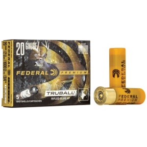 FEDERAL TRUBALL 20GA 2.75" - 3/4OZ RIFLED SLUG 5RD 50BX/CS