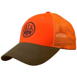 BERETTA CAP UPLAND TRUCKER - BLAZE MESH BACK ORANGE/TOBACCO