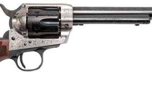CIMARRON FRONTIER 357MAG PW FS - 7.5" ENGRAVED SILVER/BL WAL