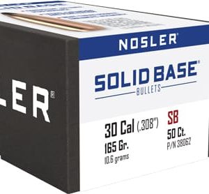 NOSLER BULLETS 30 CAL .284 - 165GR SOLID BASE SP 50CT
