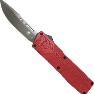 COBRATEC LIGHTWEIGHT OTF - RED 3.25" DROP POINT