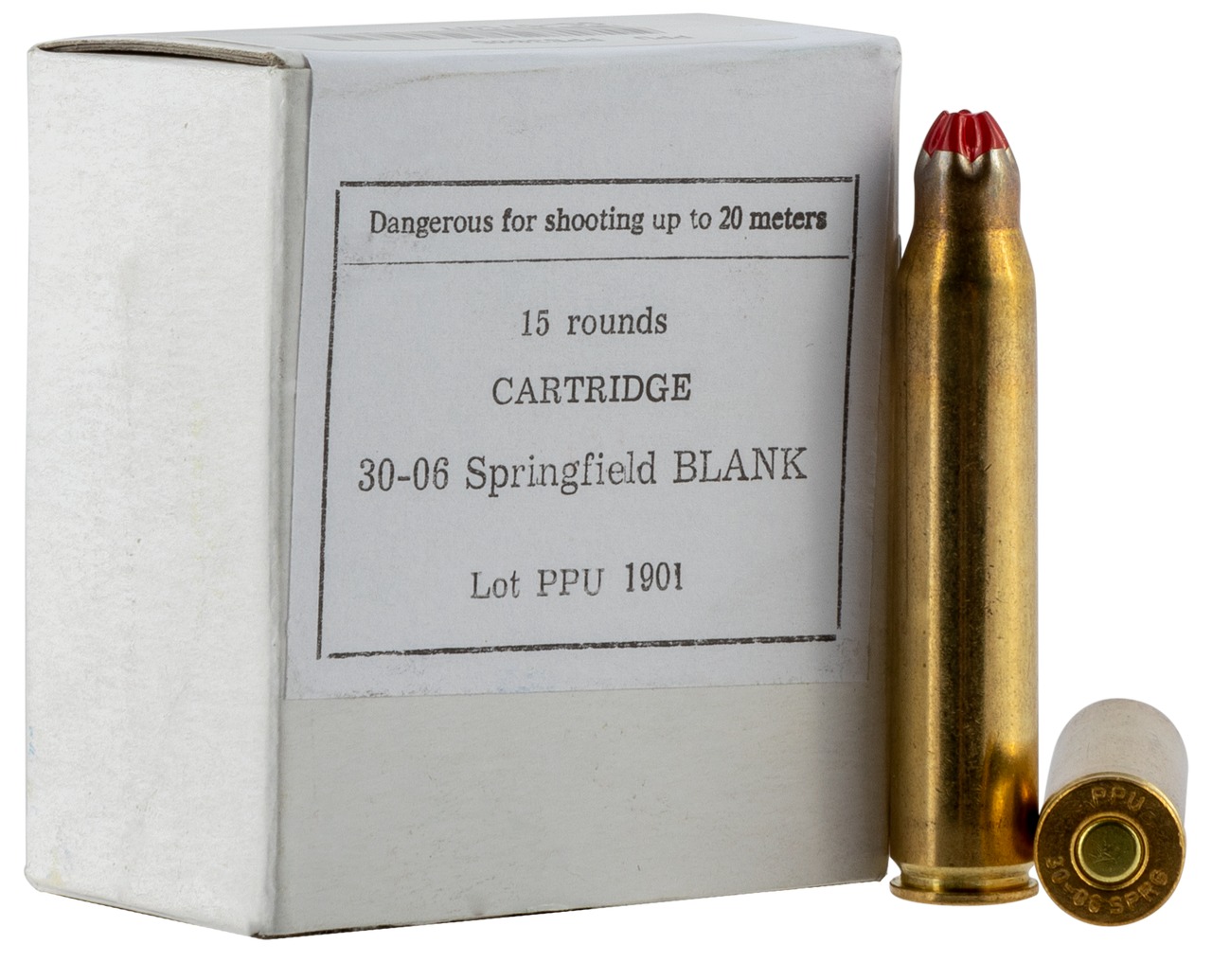 Prvi PPU 30-06 Ammunition PPB3006 Blanks 15 Rounds