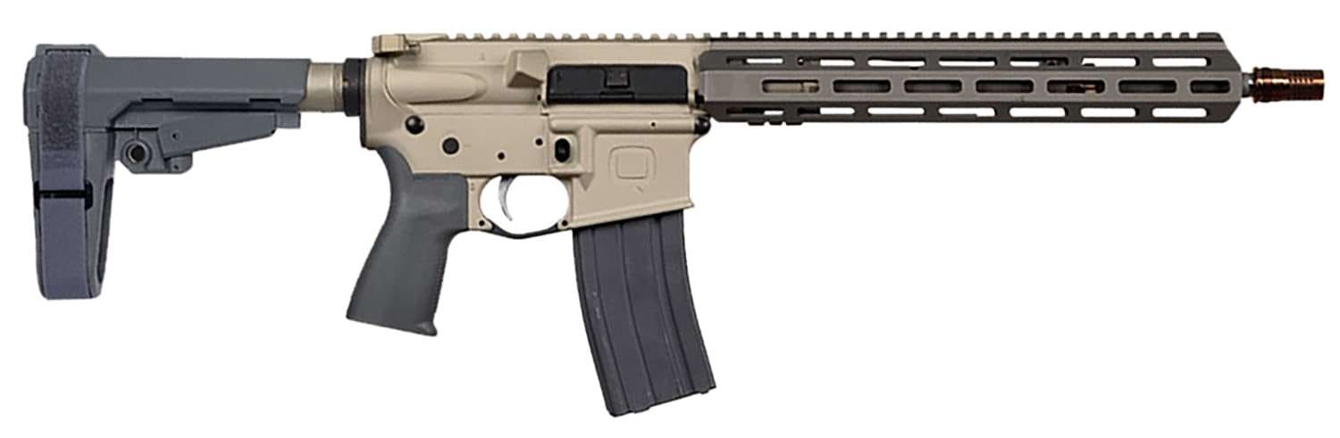 Q SUGAR WEASEL 5.56 PISTOL 13" W/ BRACE BLK/GRY 1-30RD MAGAZINE