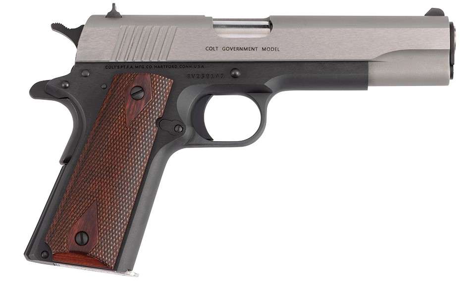 COLT 1911 GOVT TWO TONE 45ACP 5" 8+1 BLUED/STAINLESS