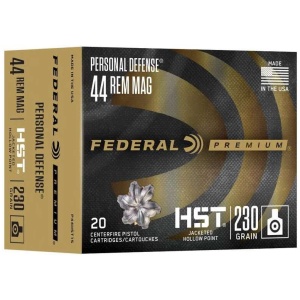 FEDERAL 44 REM MAG "TBD"GR HST JHP PERSONAL DEFENSE 20 RD/BX 10 BX/CS