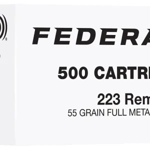 FEDERAL 223 REM 55GR FMJ 500RD/BX 2BX/CS