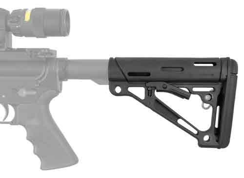 HOGUE AR-15 COLLAPSIBLE STOCK - BLACK RUBBER MIL-SPEC - Image 2