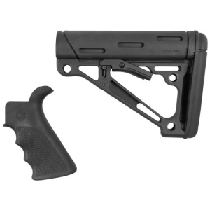 HOGUE AR-15 GRIP & OVERMOLDED - COLLAPSIBLE STK COMMERICAL BLK
