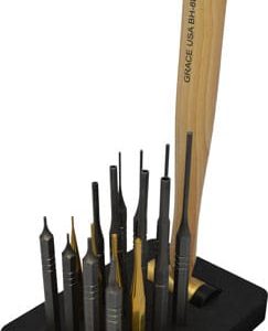 GRACE USA 17 PIECE AR15 PUNCH - & HAMMER SET W/BENCH BLOCK