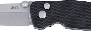 CRKT SQUID 2.2" FINE EDGE - BLACK/SS BUTTON LOCK D2