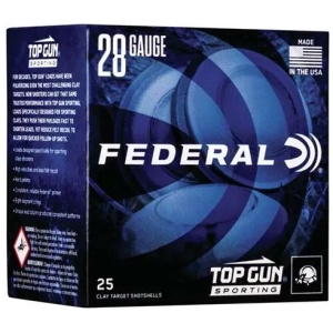 FEDERAL TOP GUN 28GA 2 3/4" 3/4OZ 1,330 FPS 7.5 25 RD/BX 10 BX/CS