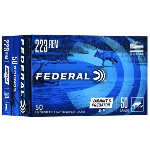 FEDERAL 223 REM 50GR JHP 50 CT AE VARMINT 50 RD/BX 5 BX/CS